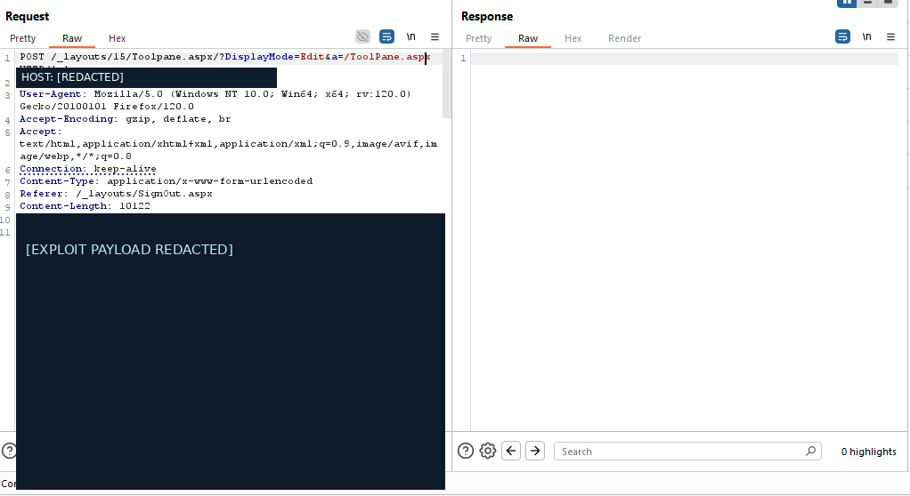 Third anonymized request reset screenshot